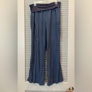 Linen wide leg pants